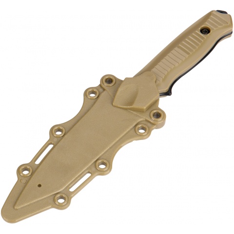 AMA Rubber Bayonet Knife w/ ABS Plastic Sheath Cover - TAN