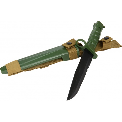 AMA Tactical Dummy Bayonet w/ Blade Cover for M4/M16 - OLIVE DRAB