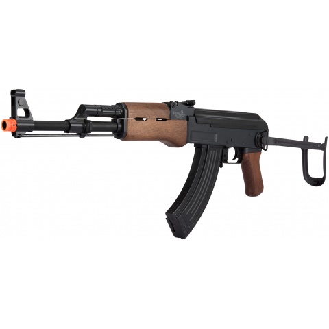 Lancer Tactical AK47 Airsoft AEG Rifle w/ Folding Stock, Battery & Charger (Color: Black / Faux Wood)