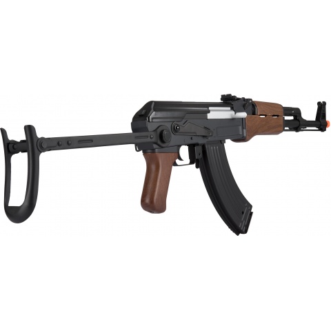 Lancer Tactical AK47 Airsoft AEG Rifle w/ Folding Stock, Battery & Charger (Color: Black / Faux Wood)