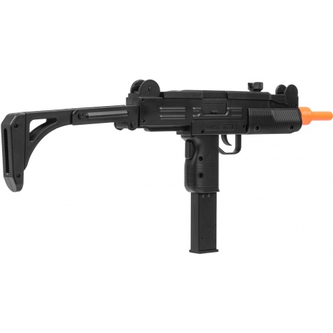 WellFire ABS Plastic UZI CQB Airsoft SMG w/ Stock - BLACK