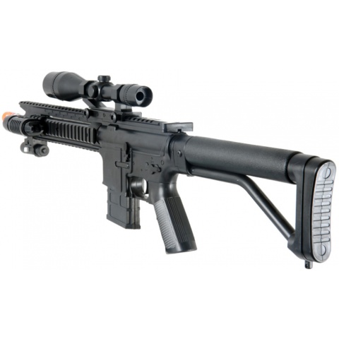 UK Arms Airsoft Spring Rifle w/ Attachments & P618 Pistol - BLACK