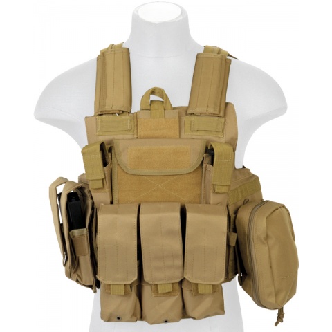 Lancer Tactical MOLLE Rapid Response Maritime Plate Carrier (Nylon) - TAN