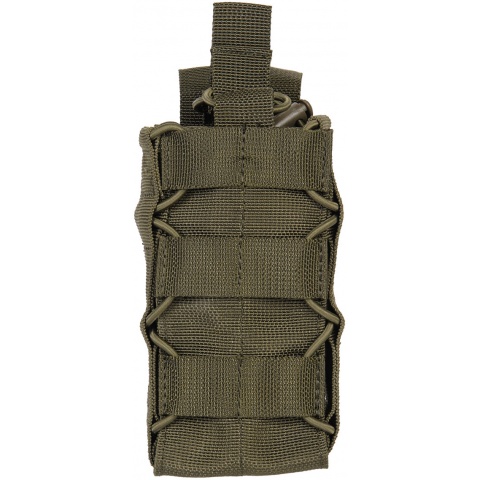 Lancer Tactical Radio/Canteen Retention 600D MOLLE Pouch - OD GREEN