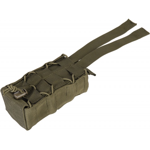 Lancer Tactical Radio/Canteen Retention 600D MOLLE Pouch - OD GREEN