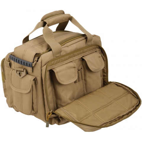 Lancer Tactical 1000D Nylon Small Range MOLLE Bag - TAN