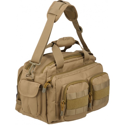 Lancer Tactical 1000D Nylon Small Range MOLLE Bag - TAN