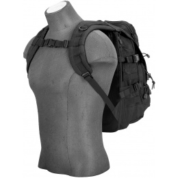 Lancer Tactical 600D Nylon Tactical Gear Laptop Backpack - BLACK