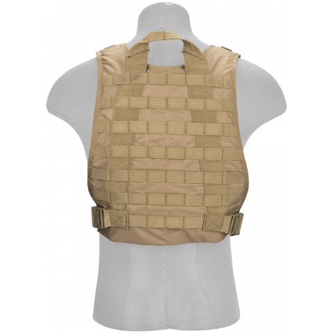 Lancer Tactical 1000D Nylon MOLLE Tactical Vest w/ Pouch System (Tan)