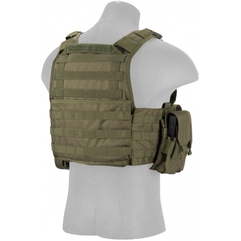 Lancer Tactical 600D Nylon Tactical Assault Tactical Vest (OD Green)