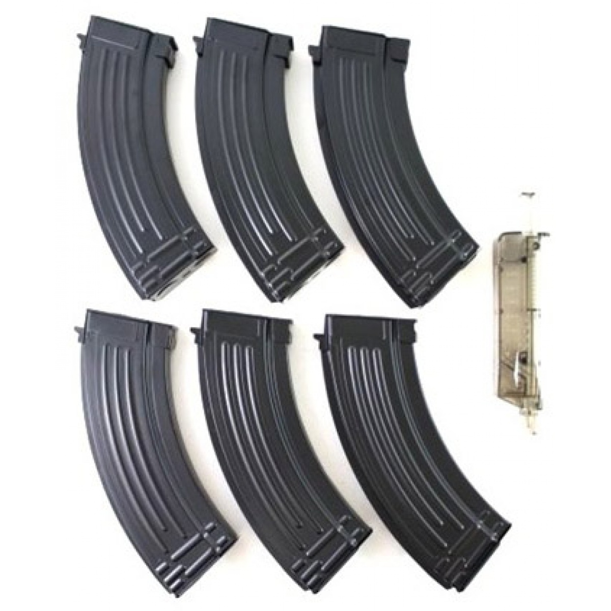 SRC 6x 50rd Standard Capacity Airsoft AEG Magazines w/ Speedloader