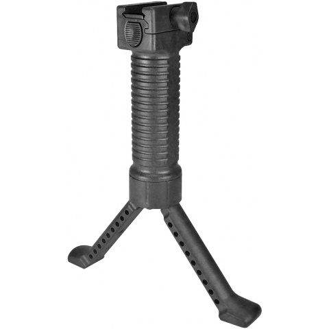 Sentinel Gears Tactical Bipod Grip With Single Rail Grip Pod System - BLACK
