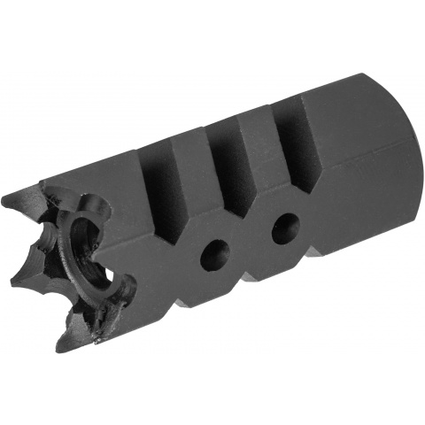 Sentinel Gears 14mm CCW Airsoft Great White Muzzle Brake - BLACK