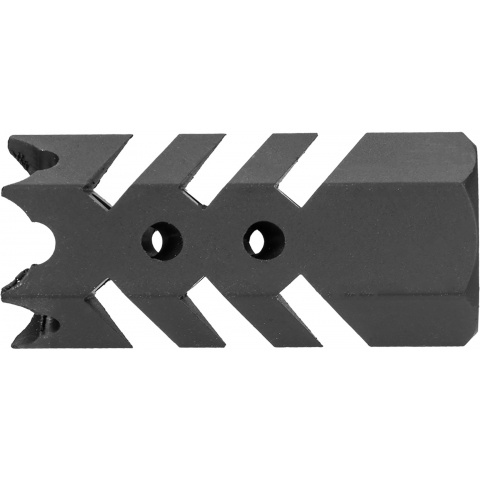 Sentinel Gears 14mm CCW Airsoft Great White Muzzle Brake - BLACK