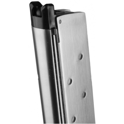 WE M1911 MEU 15rd Airsoft Gas Blowback Pistol Magazine - SILVER