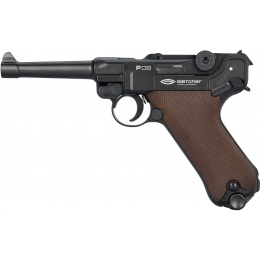 Gletcher P08 Luger Full Metal WWI CO2 Blowback Airgun Pistol - CHARCOAL GRAY