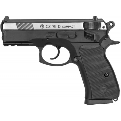 ASG CZ 75D Compact Dual-Tone CO2 Non-Blowback Airgun Pistol - BLACK/SILVER
