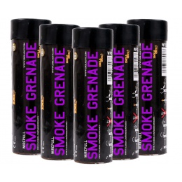 Enola Gaye Pack of 5 WP40 High Output Airsoft Wire Pull Smoke Grenade (Color: Purple)