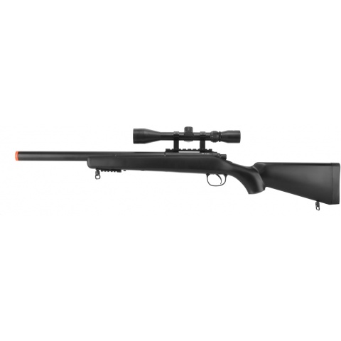 WellFire Bolt Action VSR Airsoft Sniper Rifle w/ 3-9x40 Scope - BLACK