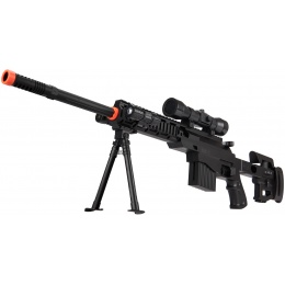 UK Arms Fully Loaded Tactical Quad RIS Sniper Rifle - BLACK