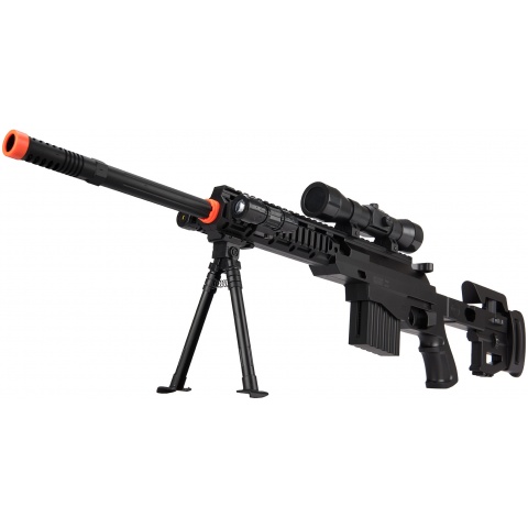 UK Arms Fully Loaded Tactical Quad RIS Sniper Rifle - BLACK