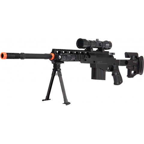 UK Arms Fully Loaded Tactical Quad RIS Sniper Rifle - BLACK