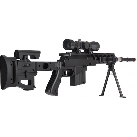 UK Arms Fully Loaded Tactical Quad RIS Sniper Rifle - BLACK