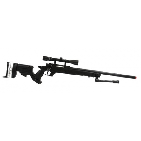 WellFire SR-22 Bolt Action Type 22 Sniper Rifle w/ Scope & Bipod - BLK