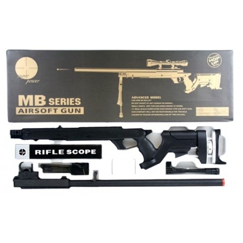 WellFire SR-22 Bolt Action Type 22 Sniper Rifle w/ Scope & Bipod - BLK