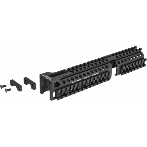 Atlas Custom Works Aluminum AK 10 inch Lower Rail Handguard - Black
