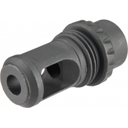 ARES 14mm Clockwise MS-338 Compensator Flash Hider - BLACK
