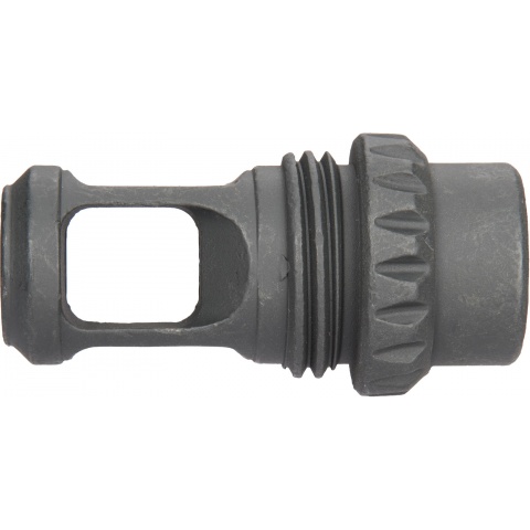 ARES 14mm Clockwise MS-338 Compensator Flash Hider - BLACK