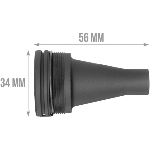 ARES KM12 Tactical CNC Machined Flash Hider - BLACK