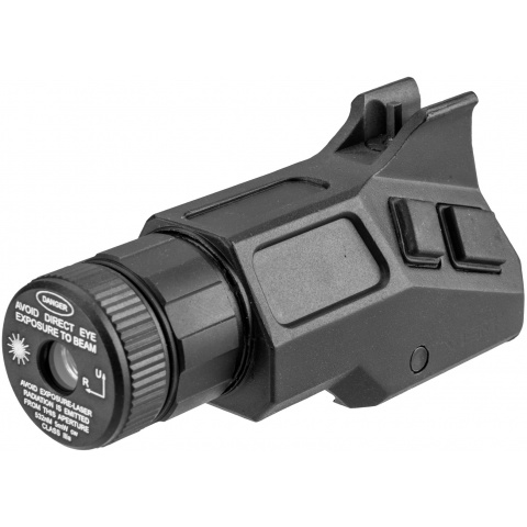 NcStar Green Laser with A2 Iron Front Sight Post - BLACK