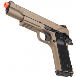 Double Bell M1911 Tactical GBB Airsoft Pistol (Low Velocity) - TAN