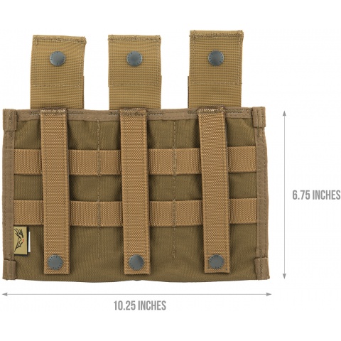 Flyye Industries Snap Button Triple M4/M16 Magazine Pouch - COYOTE BROWN