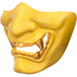 G-Force Yokai Ogre Half Face Mask w/ Soft Padding - GOLD