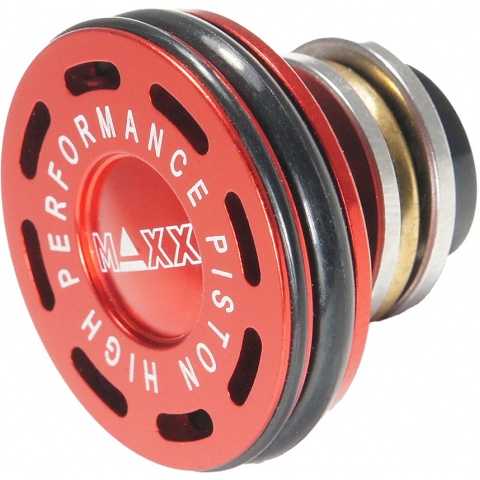 Maxx Model CNC Aluminum Double O-Ring Ball Bearing AEG Piston Head - RED