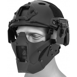 WoSport Adjustable Retro Mecha Half Face Mask - GRAY