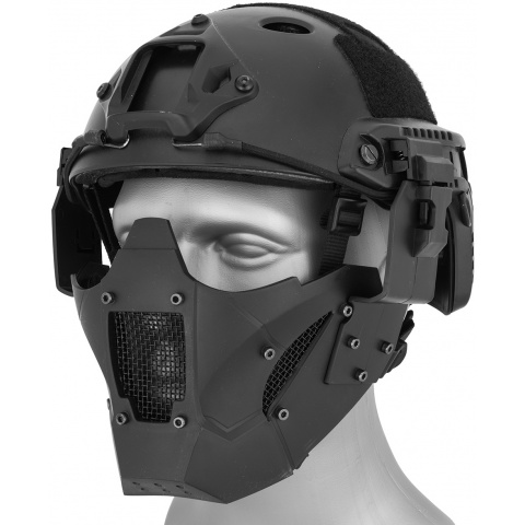 WoSport Adjustable Retro Mecha Half Face Mask - GRAY