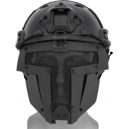 WoSport Adjustable T-Shaped Mesh Full Face Mask - BLACK