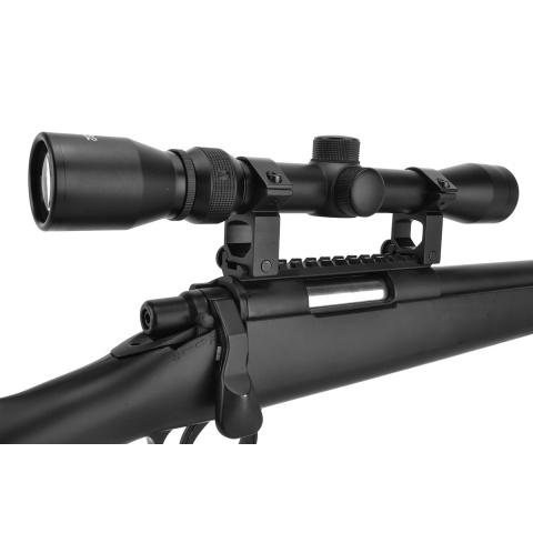 AGM Bolt Action VSR-10 Airsoft Sniper Rifle + Bipod + Scope - BLACK