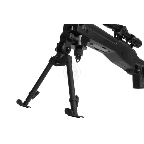 AGM MK96 Bolt Action Airsoft Sniper Rifle w/ Scope and Bipod - BLACK