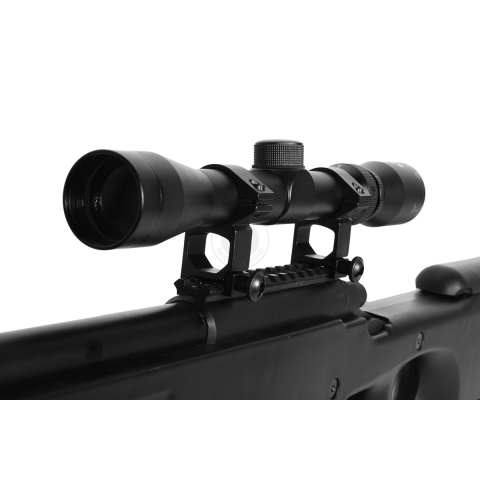 AGM MK96 Bolt Action Airsoft Sniper Rifle w/ Scope and Bipod - BLACK