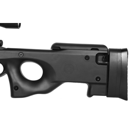 AGM MK96 Bolt Action Airsoft Sniper Rifle w/ Scope and Bipod - BLACK