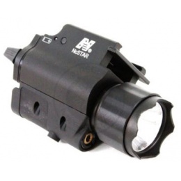 NcStar LED Flashlight and Integrated Red Laser Combo Unit w/ QD Mount