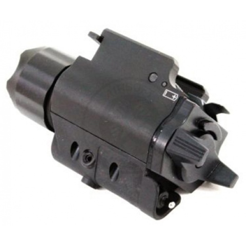 NcStar LED Flashlight and Integrated Red Laser Combo Unit w/ QD Mount