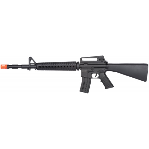UK Arms M16 Polymer Full Stock Airsoft Spring Rifle - BLACK