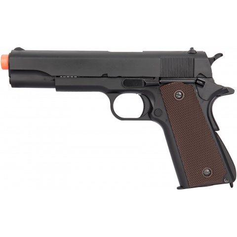 Double Bell M1911 Polymer Slide Gas Blowback Airsoft Pistol - BLACK