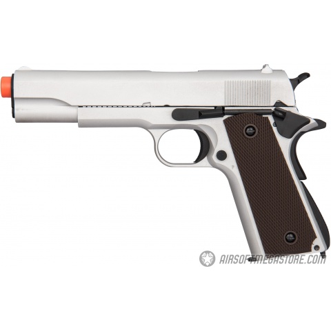 Double Bell M1911 GBB Airsoft Pistol Type 1 (Low Velocity) - SILVER